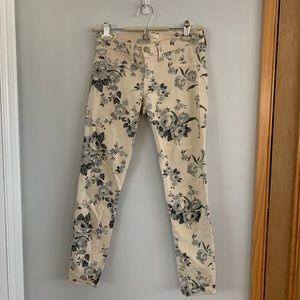 BLUSH floral print denim
